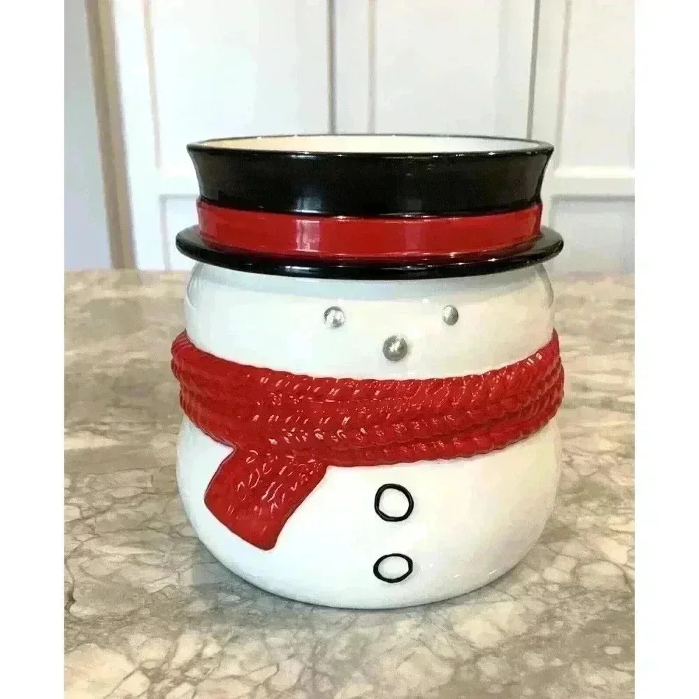 Yankee Candle Scenterpiece Wax Warmer Snowman Holiday Melt Timer 8”